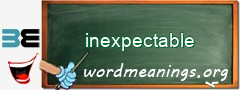 WordMeaning blackboard for inexpectable
